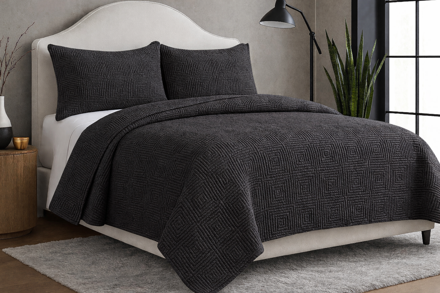 Matelassé 4pc Quilt Set
