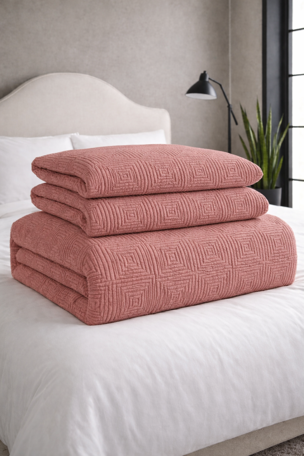 Matelassé 4pc Quilt Set