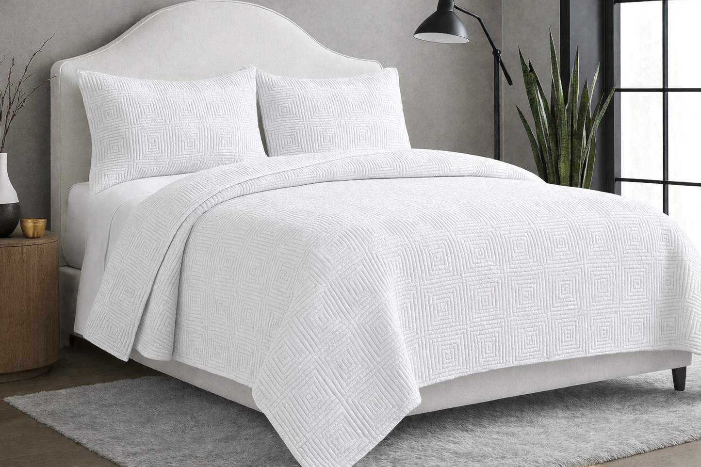 Matelassé 4pc Quilt Set