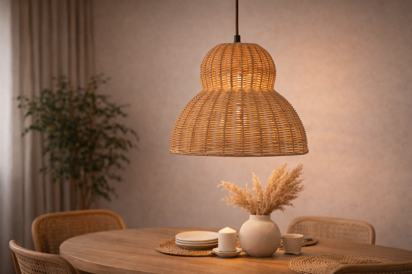 RATTAN HANGING LAMP