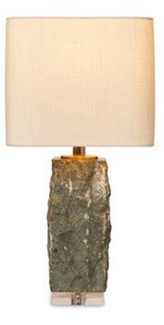 RAW MARBLE TABLE LAMP WITH ACRYLIC BASE