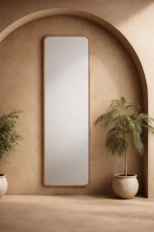 ROUNDED EDGE TALL MIRROR