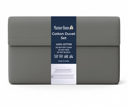 T300 Solid Cotton Duvet Set