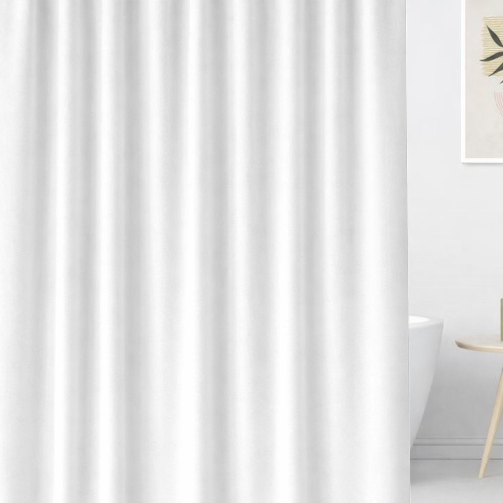 SOLID WATERPROOF EMBOSSED SHOWER CURTAIN