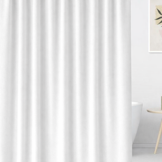 SOLID WATERPROOF EMBOSSED SHOWER CURTAIN