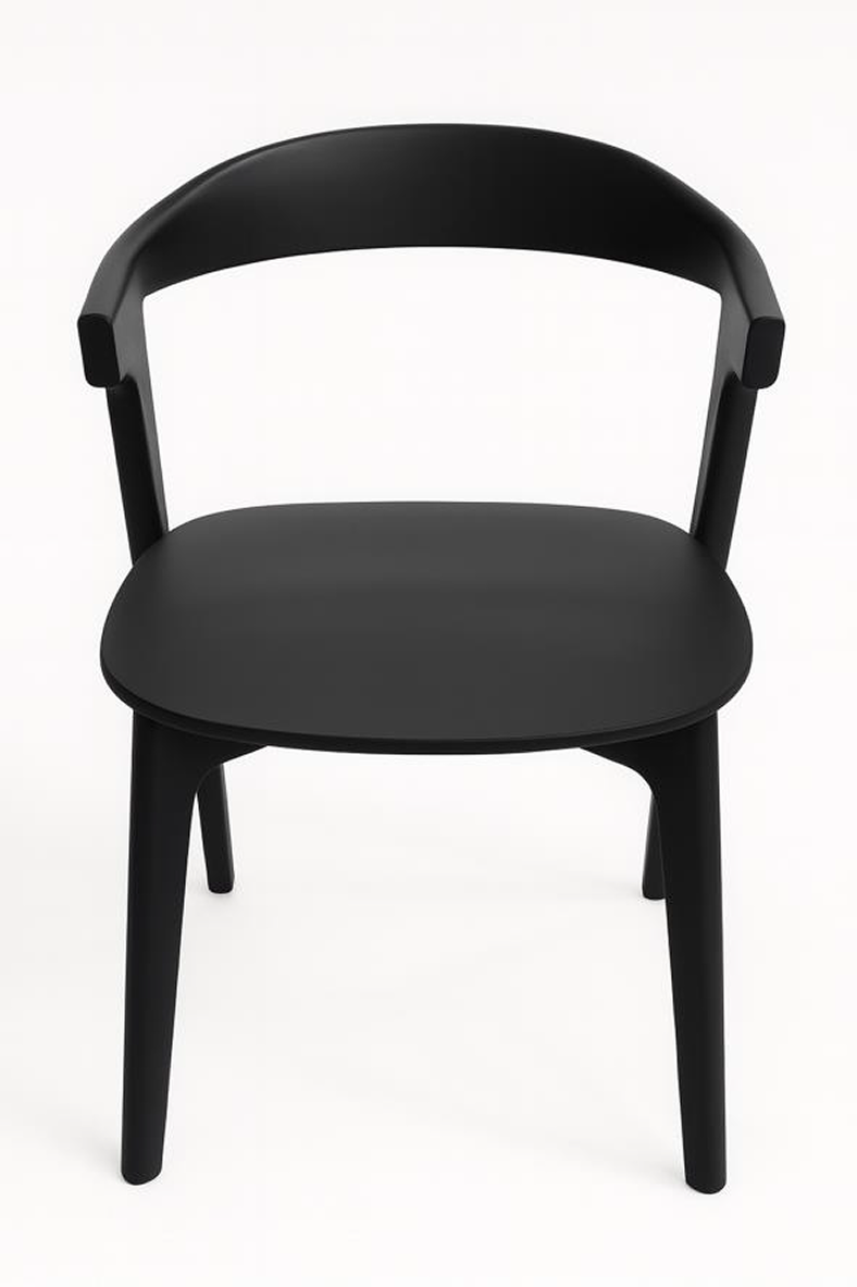 SCULPTED WOOD MODERN DINING CHAIR