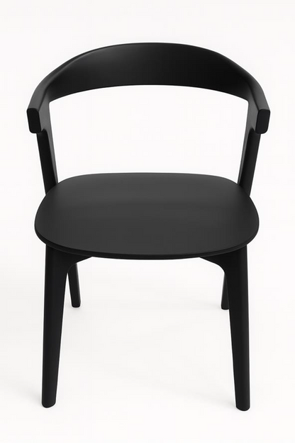SCULPTED WOOD MODERN DINING CHAIR
