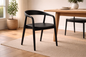SCULPTED WOOD MODERN DINING CHAIR