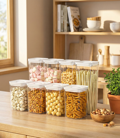 SET OF 7 AIRTIGHT FOOD CONTAINER