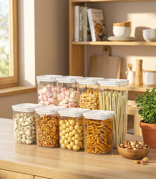 SET OF 7 AIRTIGHT FOOD CONTAINER