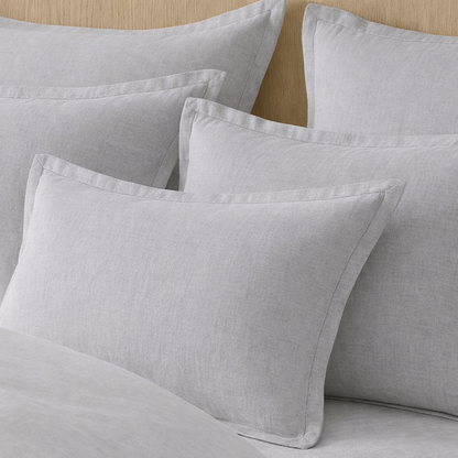 COTTON LINEN BLEND CUSHION WITH DOWN FEATHER FILLING