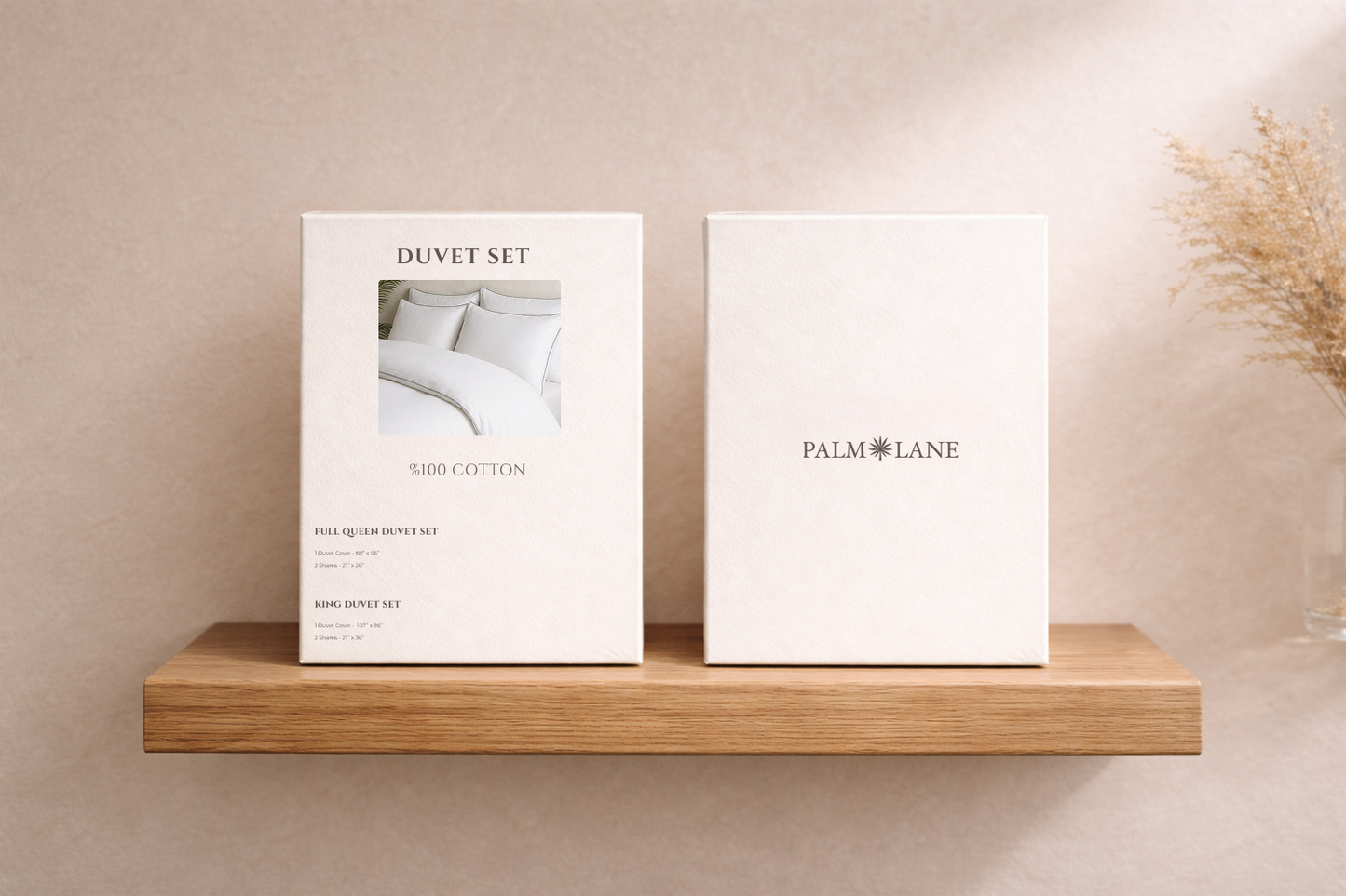 PALM LANE T1000 EMBROIDERED PIPING DUVET