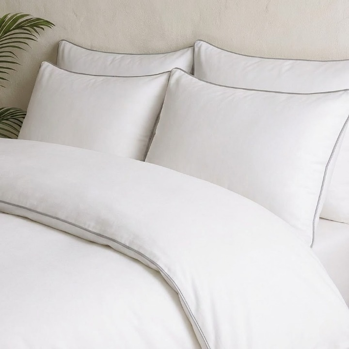PALM LANE T1000 EMBROIDERED PIPING DUVET