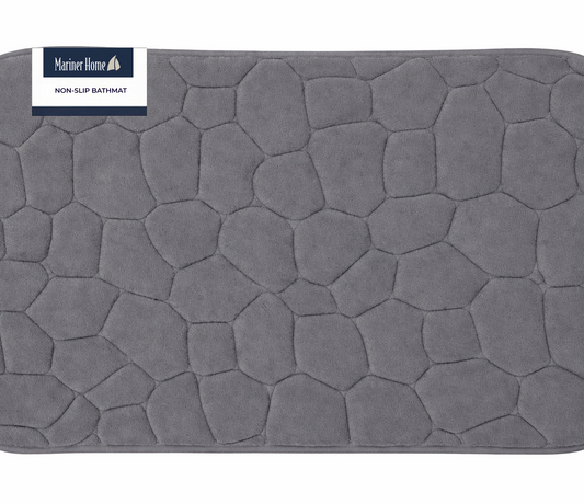 Tumbled Pebbles Plush Non Slip Bathmat