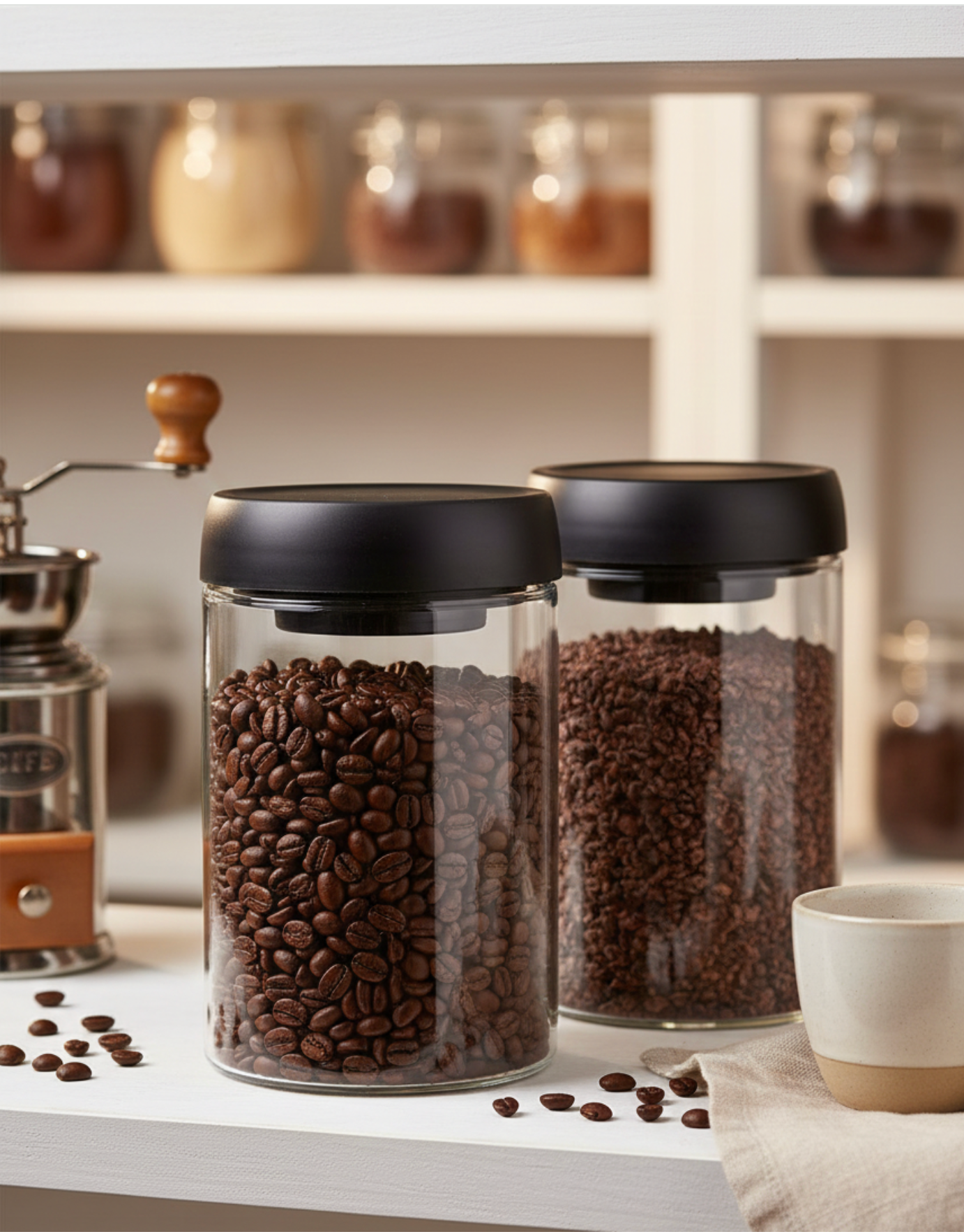 2 PC VACUUM GLASS JAR 900ML