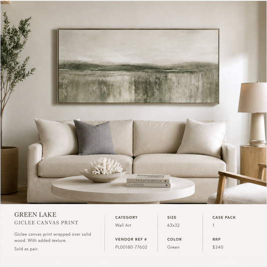 GREEN LAKE GICLEE CANVAS PRINT