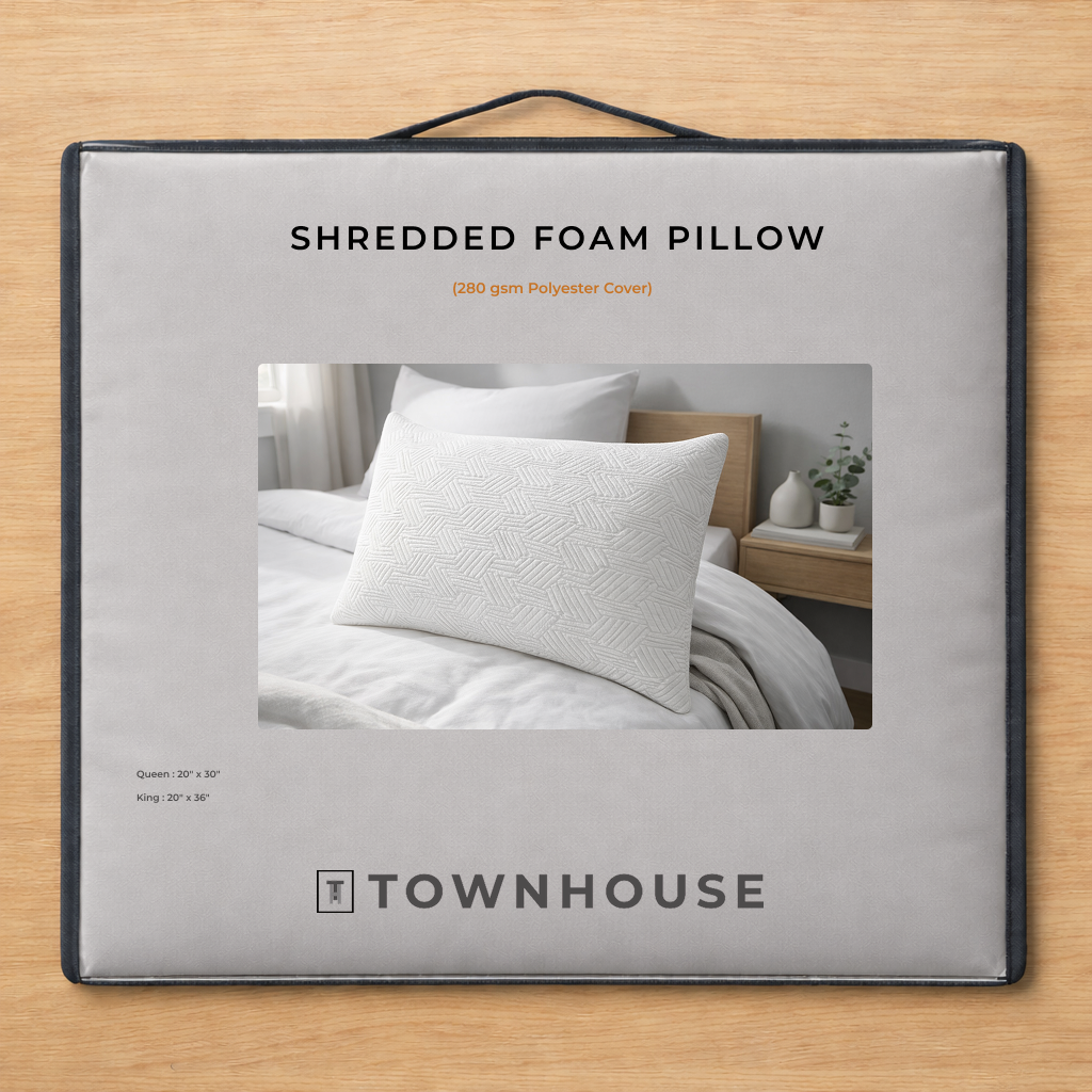 Shredded Foam Pillow (280gsm Polyester Cover)