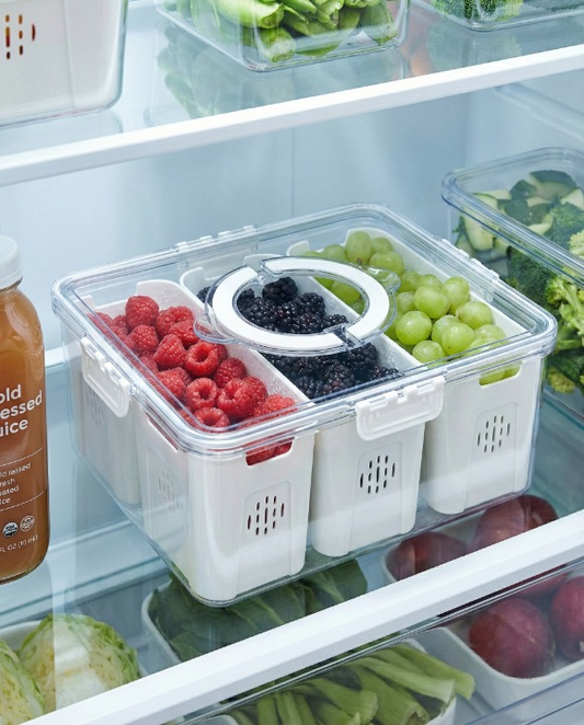 THREE COMPARTMENTS PORTABLE WATERPROOF CRISPER