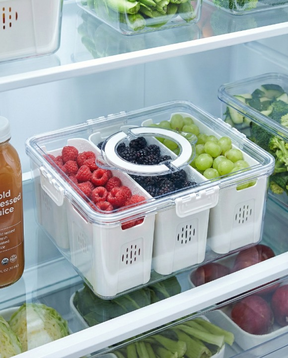Three Compartments Portable Waterproof Crisper