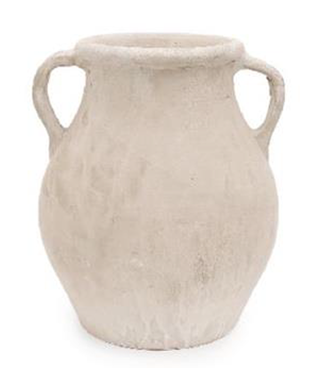 TUSCAN DOUBLE-HANDLE CLAY ARTISAN VASE