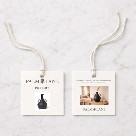 TUSCAN JUTE WRAPPED HANDLES CLAY VASE