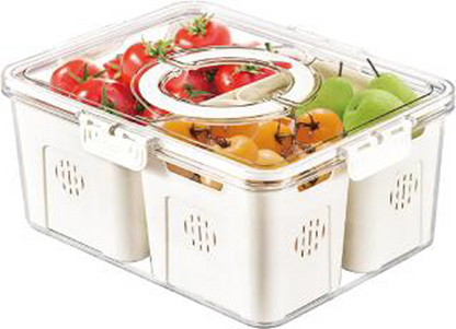 TWO COMPARTMENTS PORTABLE WATERPROOF CRISPER