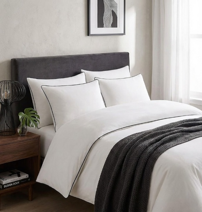 PALM LANE T1000 EMBROIDERED PIPING DUVET