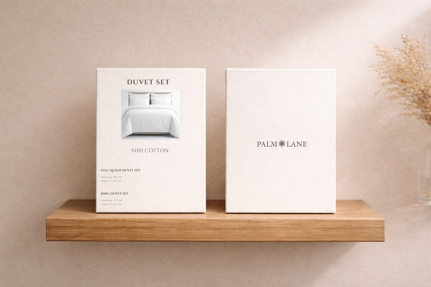 PALM LANE T400 SOLID DUVET COVER SET