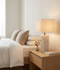 WHITE MARBLE TABLE LAMP