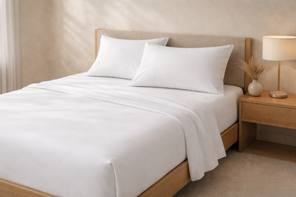 PALM LANE T400 SOLID PILLOW CASE PAIR