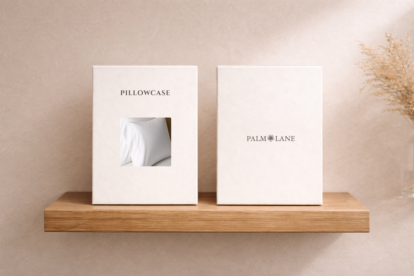 PALM LANE T400 SOLID PILLOW CASE PAIR