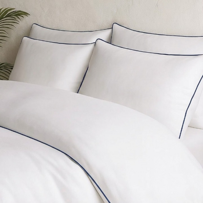 PALM LANE T1000 EMBROIDERED PIPING DUVET