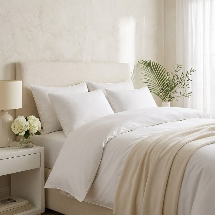 PALM LANE T1000 EMBROIDERED PIPING DUVET