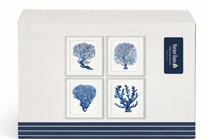 Wall Art Ð Indigo Coral Collection (4pc)