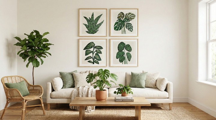 Wall Art - Tropical Palms (4pc Set)