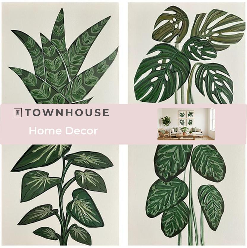 Wall Art - Tropical Palms (4pc Set)