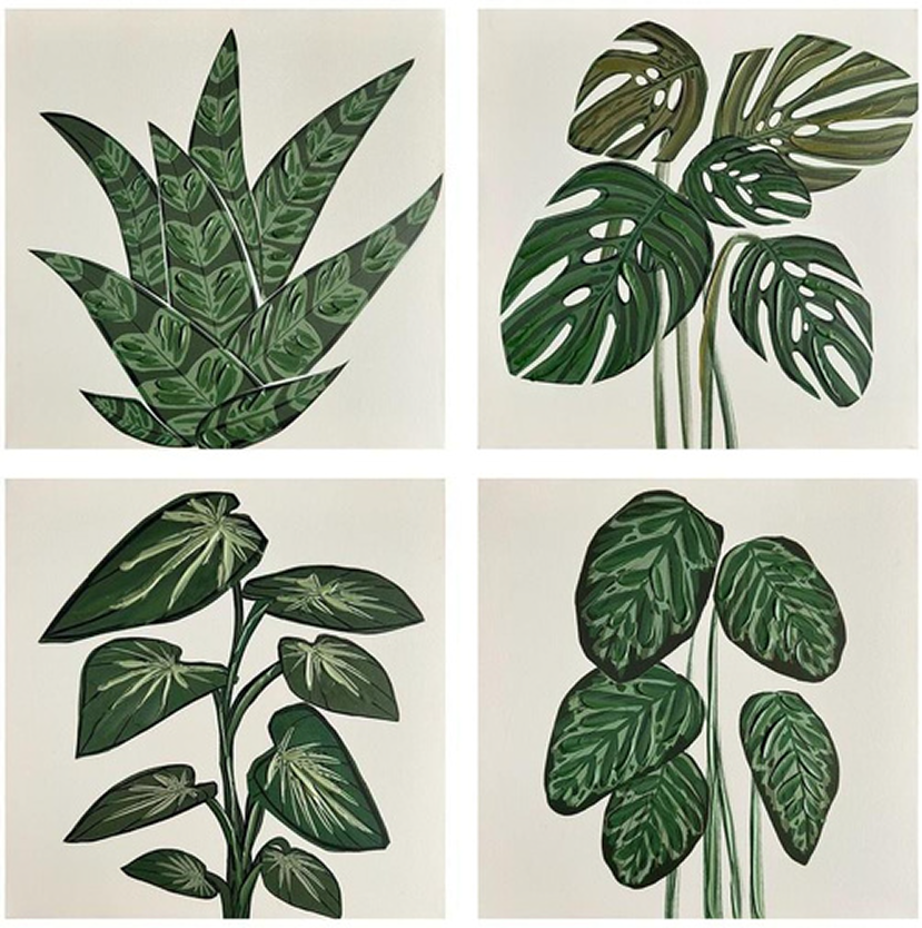 Wall Art - Tropical Palms (4pc Set)
