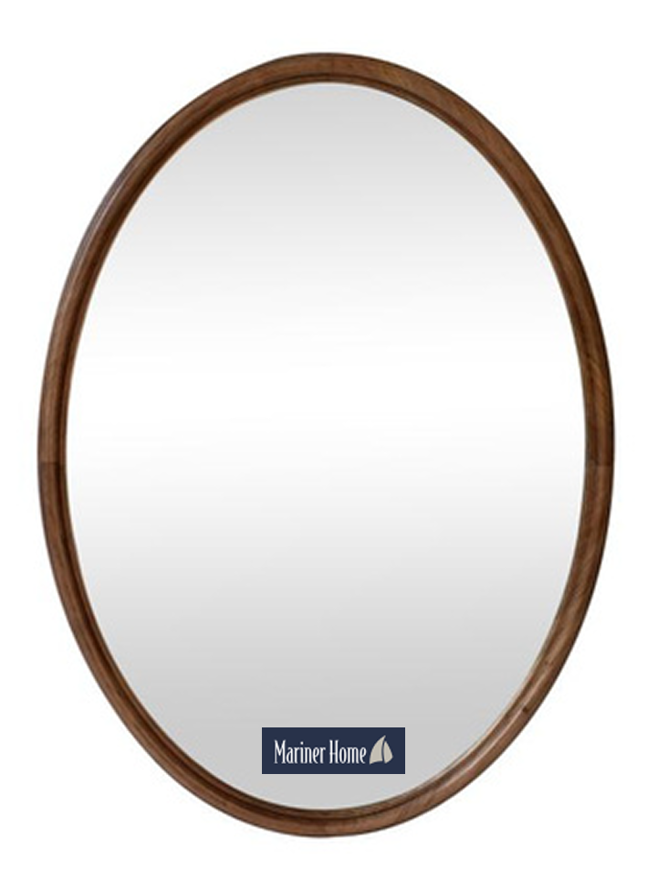 Wood Framed Oval Mirror