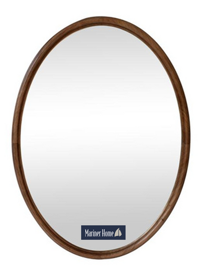 Wood Framed Oval Mirror