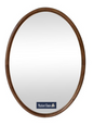 Wood Framed Oval Mirror