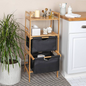 BAMBOO FRAME 4- LAYER SHELVING UNIT WITH TWO DRAWERS