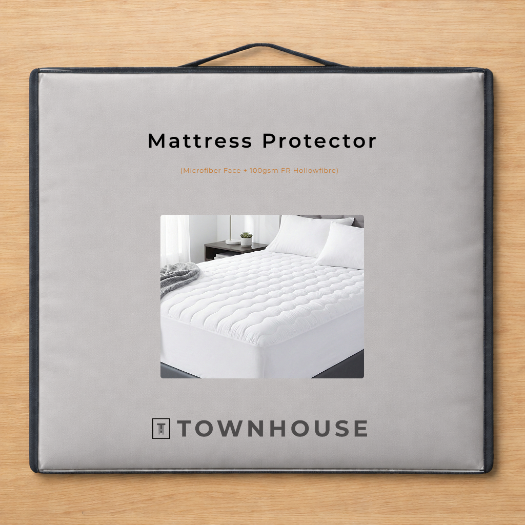 Mattress Protector (Microfiber Face + 100gsm FR Hollowfibre)
