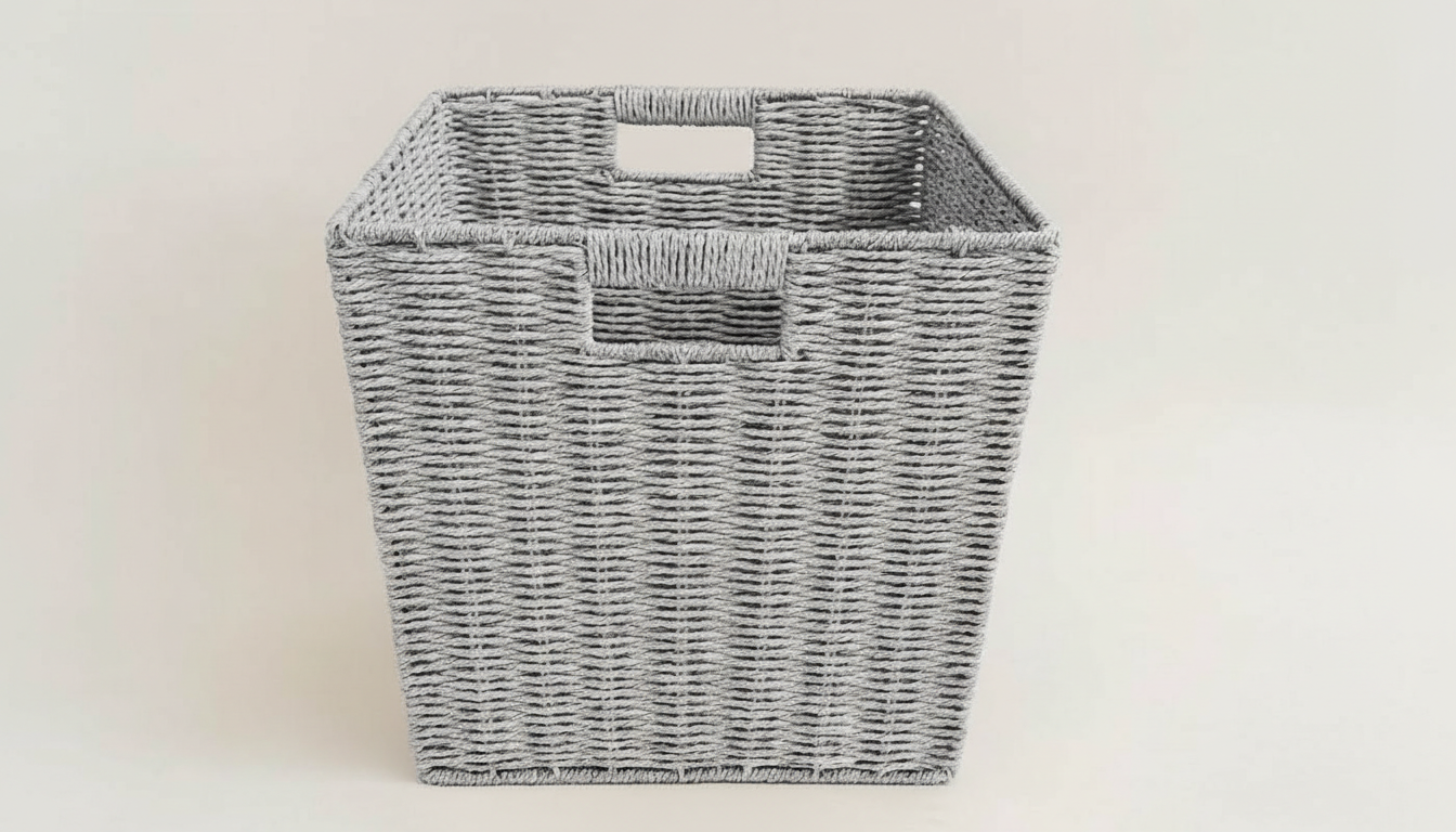 2 PC PAPER RATTAN KD CUBE