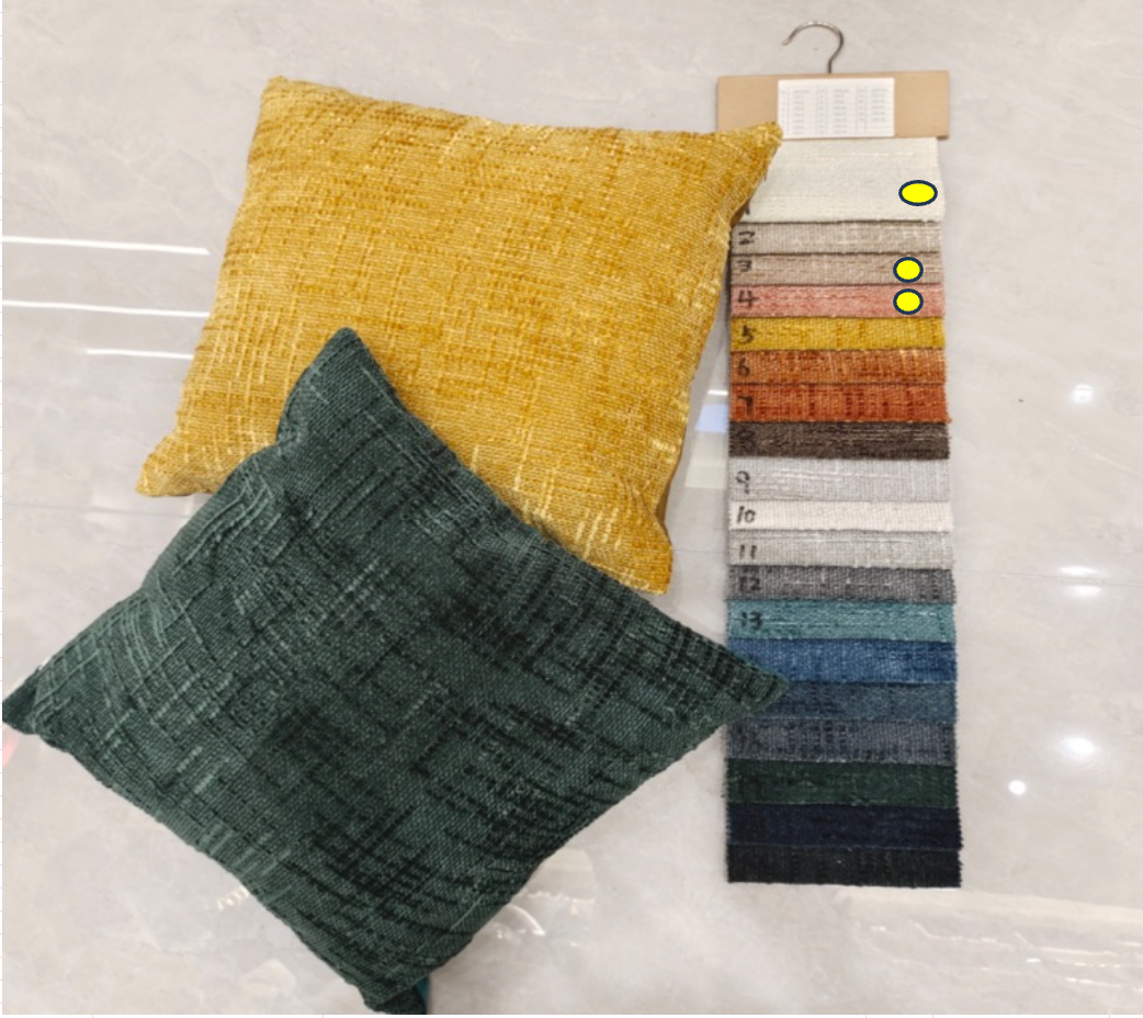 Townhouse Chenille Solid Decorative Pillow 18x18 with color swatches