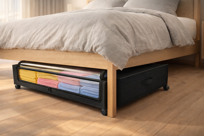 UNDERBED STORAGE RACK WITH CASTERS