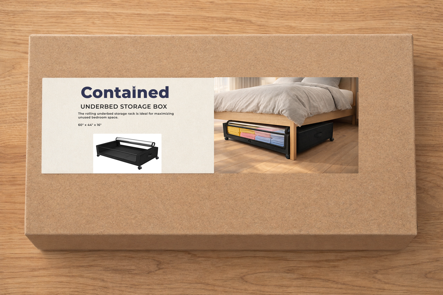 UNDERBED STORAGE RACK WITH CASTERS